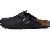 BIRKENSTOCK Boston Suede Leather-Black at Gravity NYC